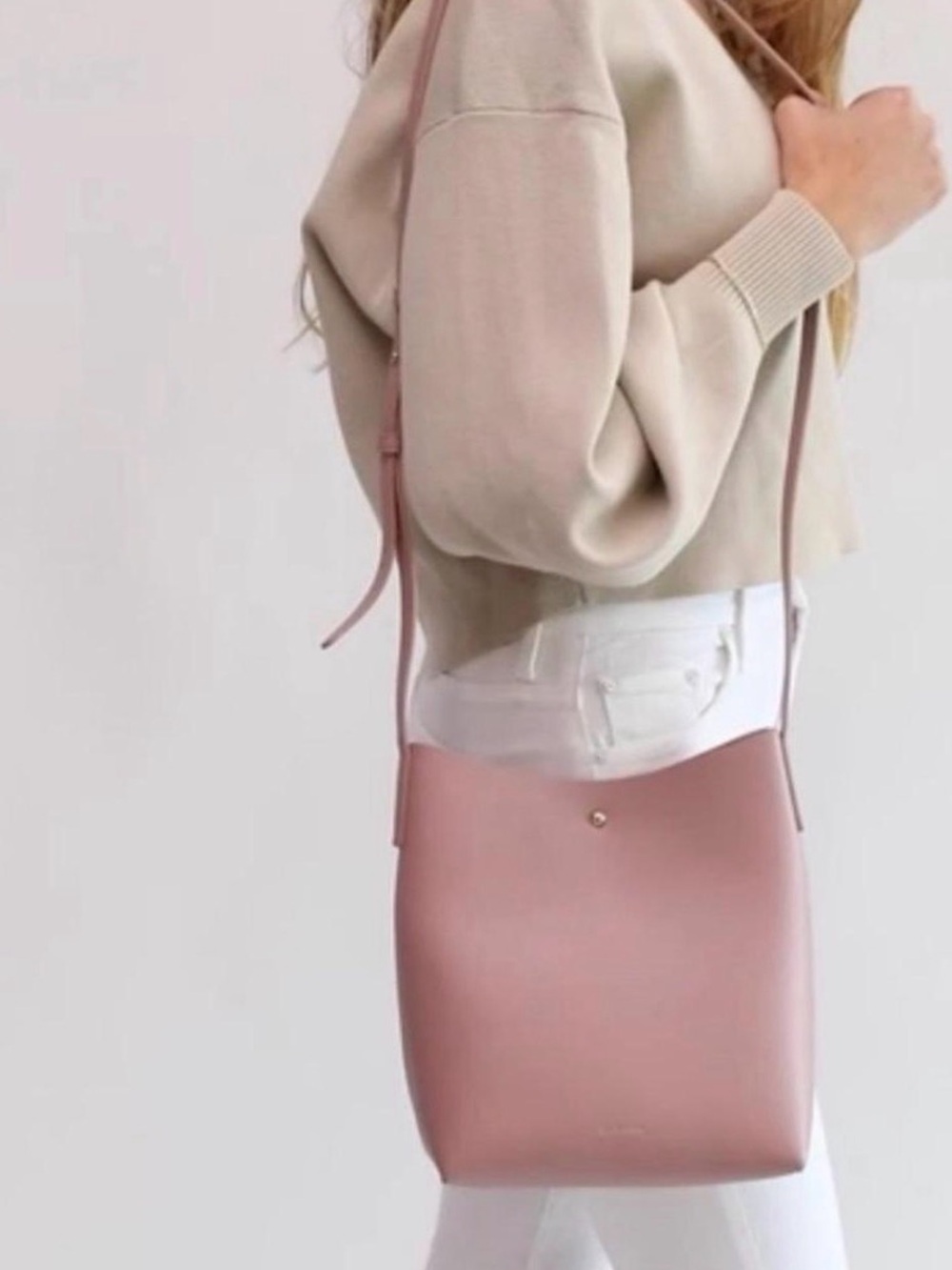 SAMARA Vegan Leather Famous Medium Shoulder Bag Peony Pink NWOT